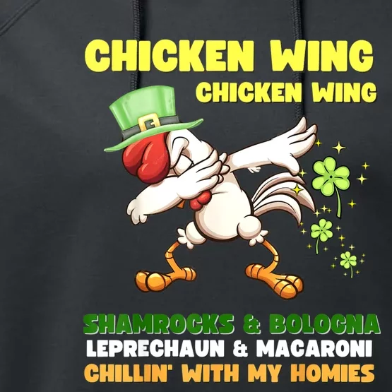 Chicken Wing Chicken Wing Song Hot Dog Bologna St Pattys Day Performance Fleece Hoodie