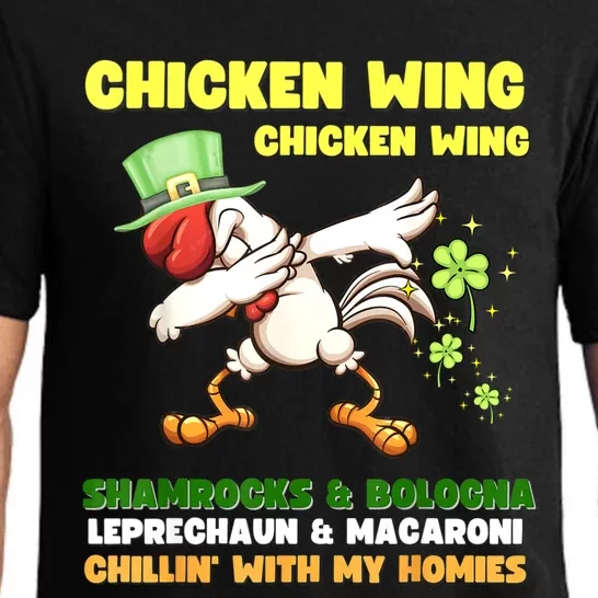 Chicken Wing Chicken Wing Song Hot Dog Bologna St Pattys Day Pajama Set