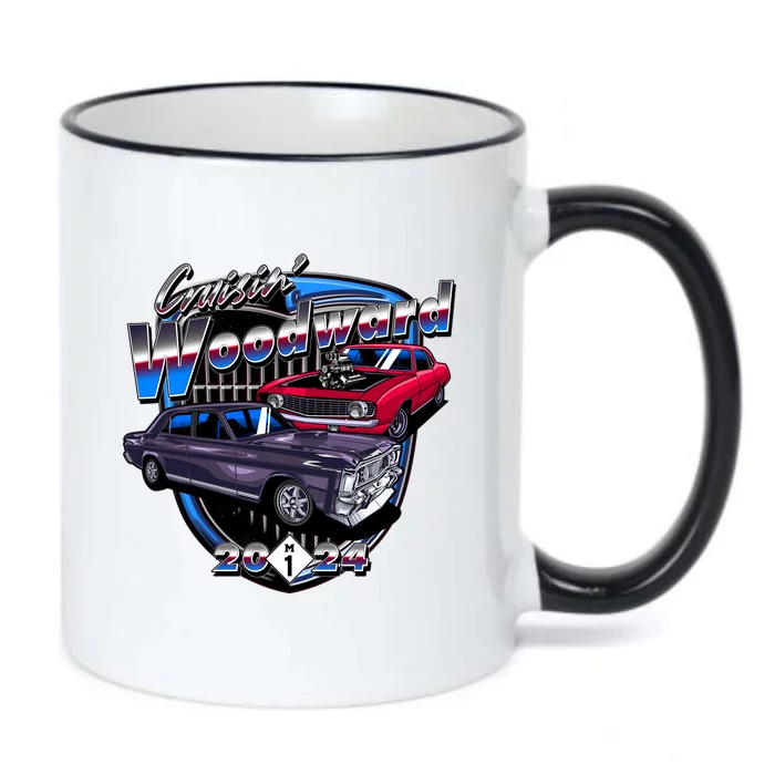 Cruisin Woodward Classic Cars 2024 Black Color Changing Mug