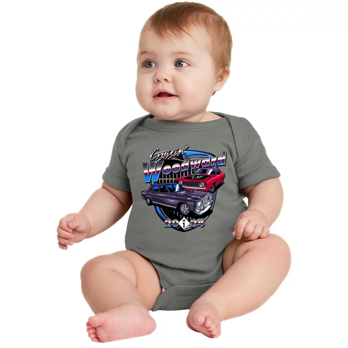 Cruisin Woodward Classic Cars 2024 Baby Bodysuit