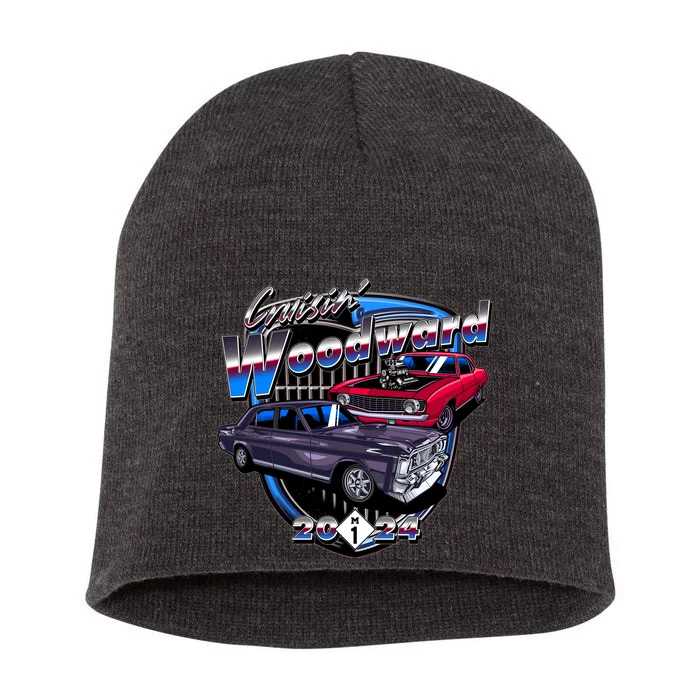 Cruisin Woodward Classic Cars 2024 Short Acrylic Beanie