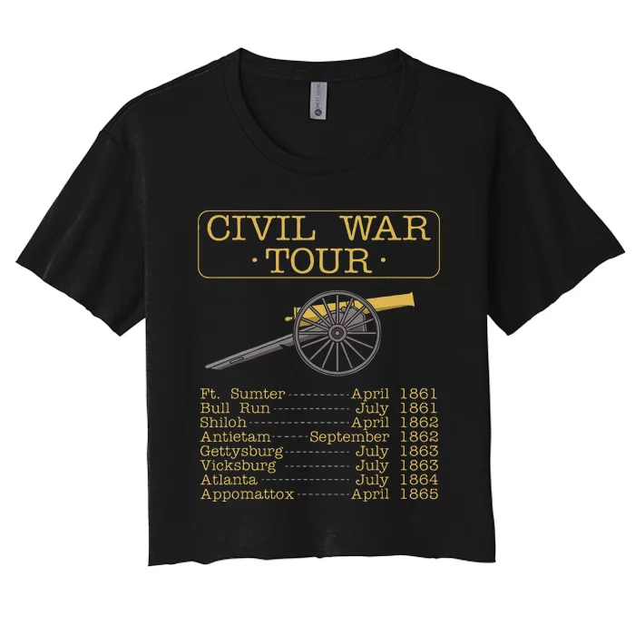 Civil War Civil War Reenactment Women's Crop Top Tee