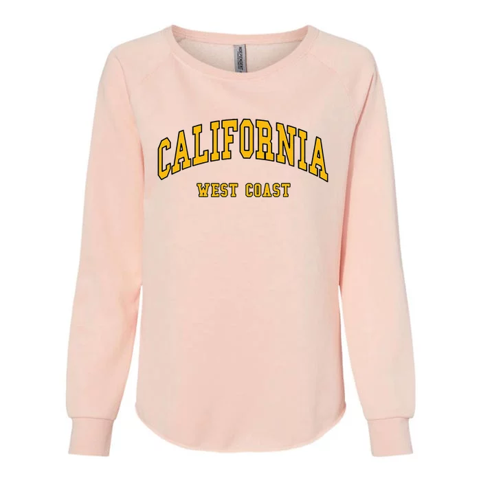 California West Coast Throwback Design Classic Womens California Wash Sweatshirt