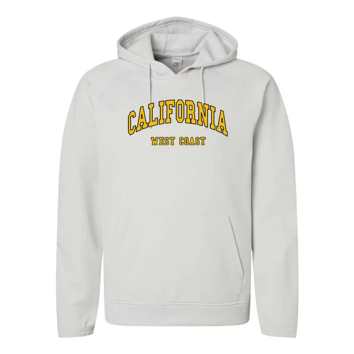 California West Coast Throwback Design Classic Performance Fleece Hoodie