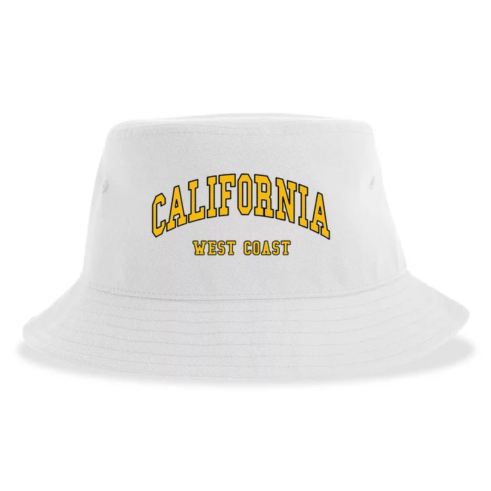 California West Coast Throwback Design Classic Sustainable Bucket Hat