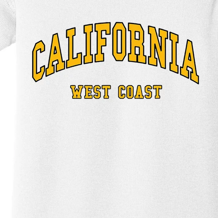 California West Coast Throwback Design Classic Baby Bodysuit