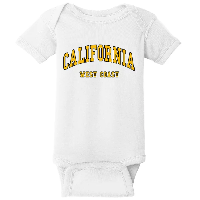 California West Coast Throwback Design Classic Baby Bodysuit