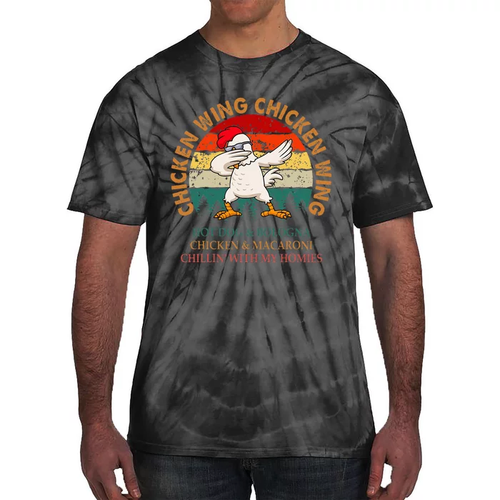 Chicken Wing Chicken Wing Hot Dog Bologna Macaroni Tie-Dye T-Shirt