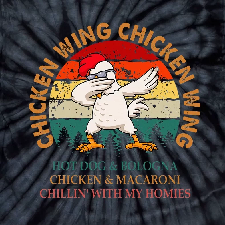 Chicken Wing Chicken Wing Hot Dog Bologna Macaroni Tie-Dye T-Shirt