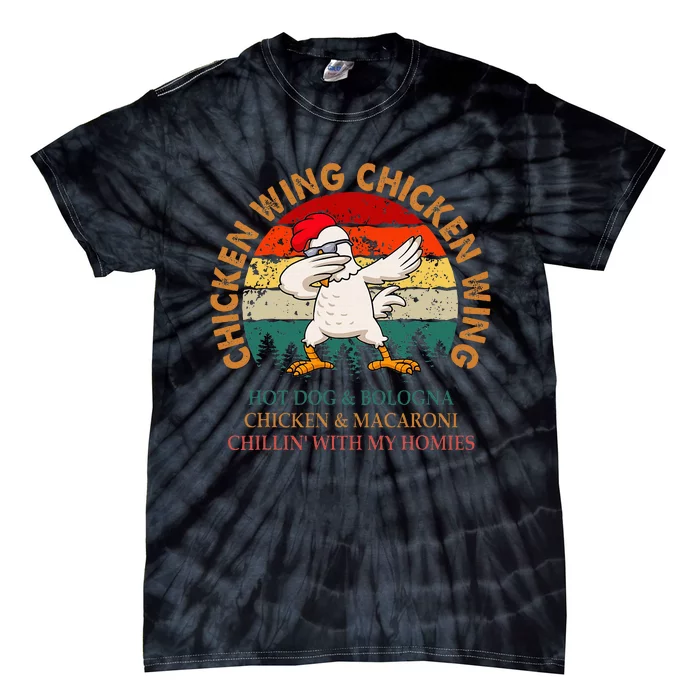 Chicken Wing Chicken Wing Hot Dog Bologna Macaroni Tie-Dye T-Shirt