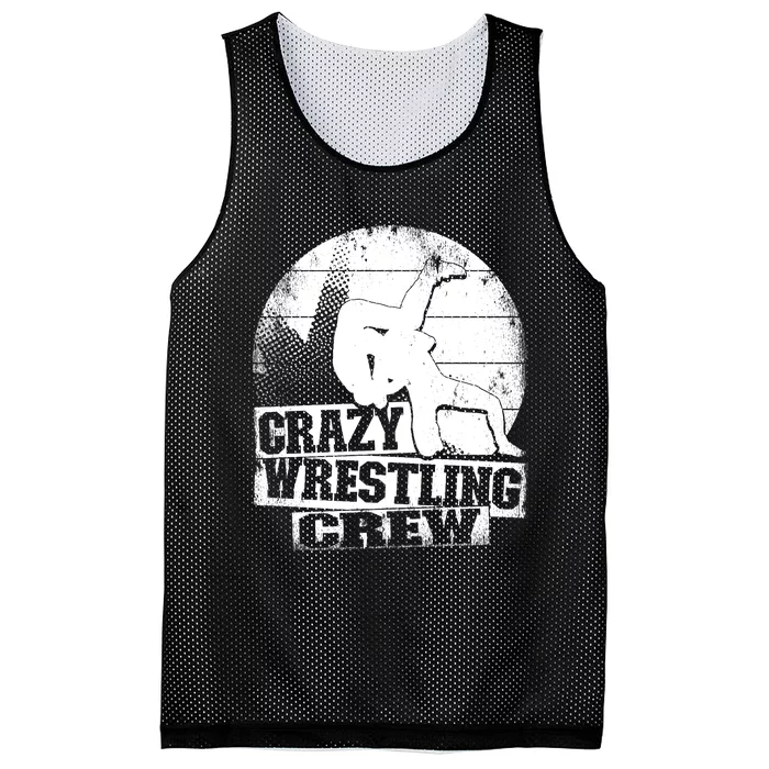 Crazy Wrestling Crew Wrestle Wrestler Mesh Reversible Basketball Jersey Tank