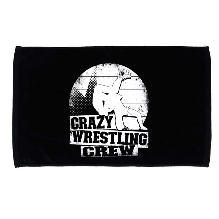 Crazy Wrestling Crew Wrestle Wrestler Microfiber Hand Towel