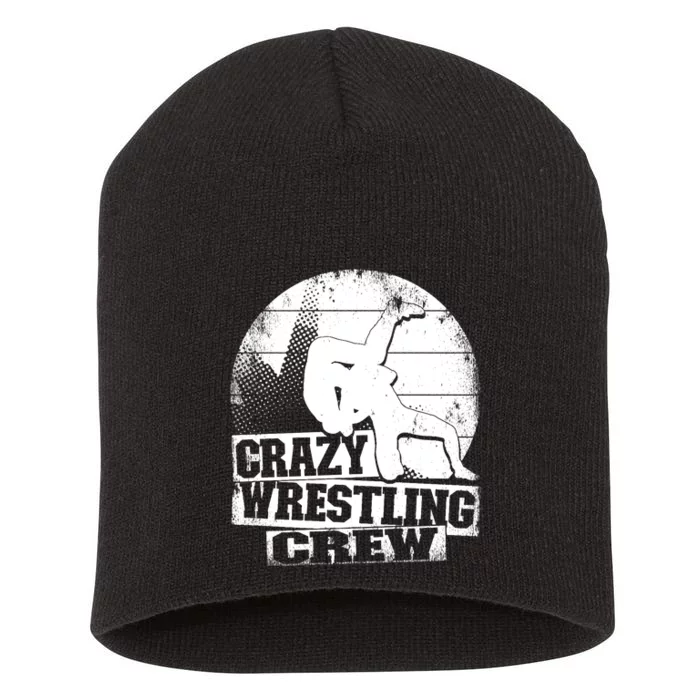 Crazy Wrestling Crew Wrestle Wrestler Short Acrylic Beanie