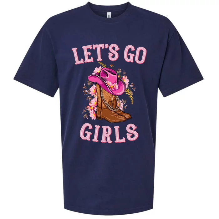 Cute Western Cowgirls Country Western Rodeo LetS Go Sueded Cloud Jersey T-Shirt