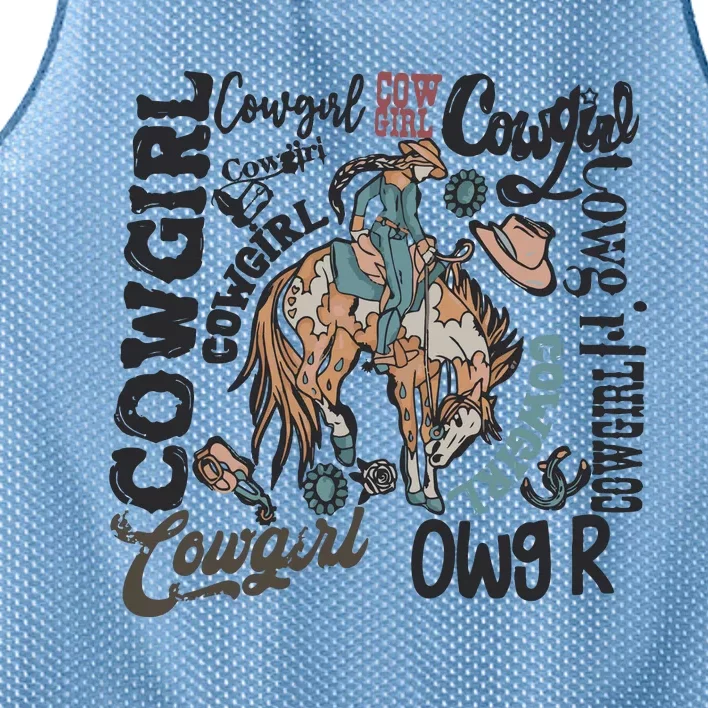 Cowgirls Western Cowboy Mesh Reversible Basketball Jersey Tank