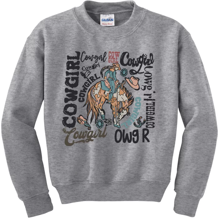 Cowgirls Western Cowboy Kids Sweatshirt