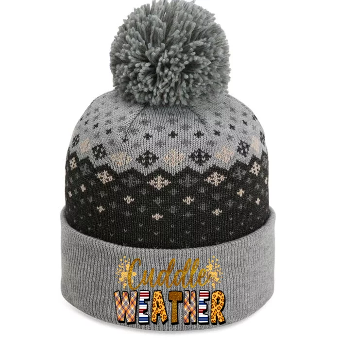 Cuddle Weather Cute Fall Pattern The Baniff Cuffed Pom Beanie