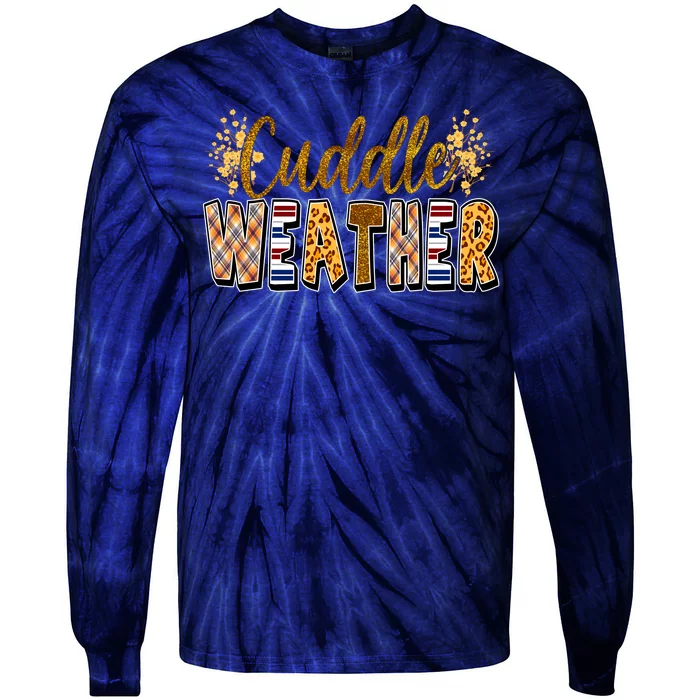 Cuddle Weather Cute Fall Pattern Tie-Dye Long Sleeve Shirt