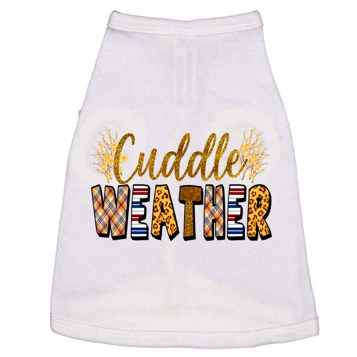 Cuddle Weather Cute Fall Pattern Doggie Tank