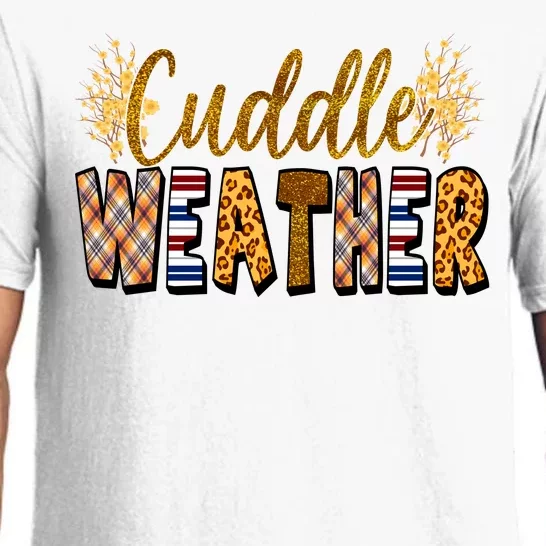 Cuddle Weather Cute Fall Pattern Pajama Set