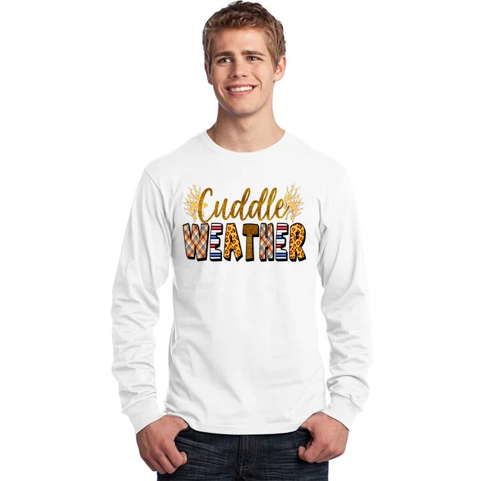 Cuddle Weather Cute Fall Pattern Tall Long Sleeve T-Shirt