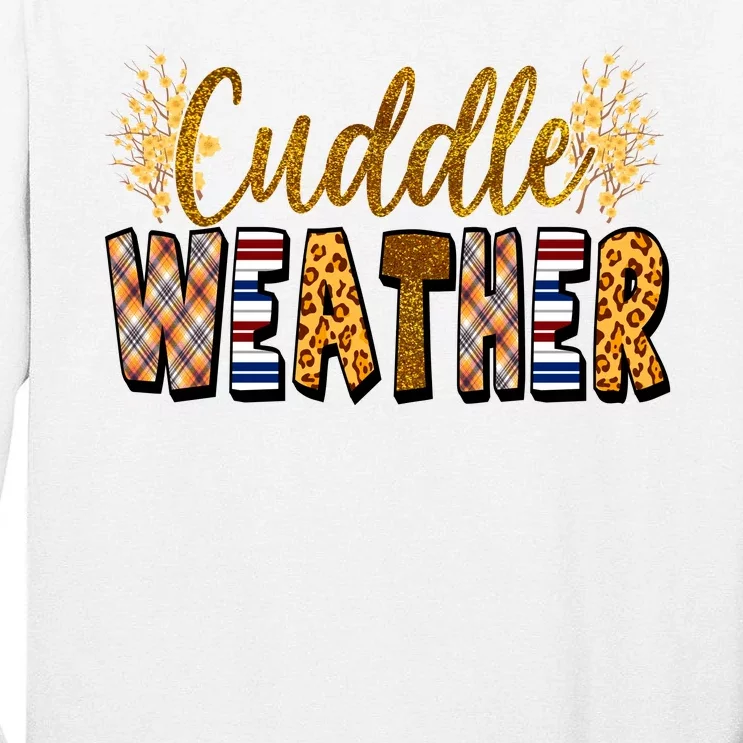 Cuddle Weather Cute Fall Pattern Tall Long Sleeve T-Shirt