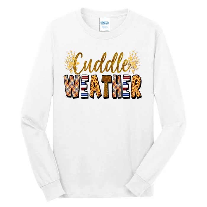 Cuddle Weather Cute Fall Pattern Tall Long Sleeve T-Shirt