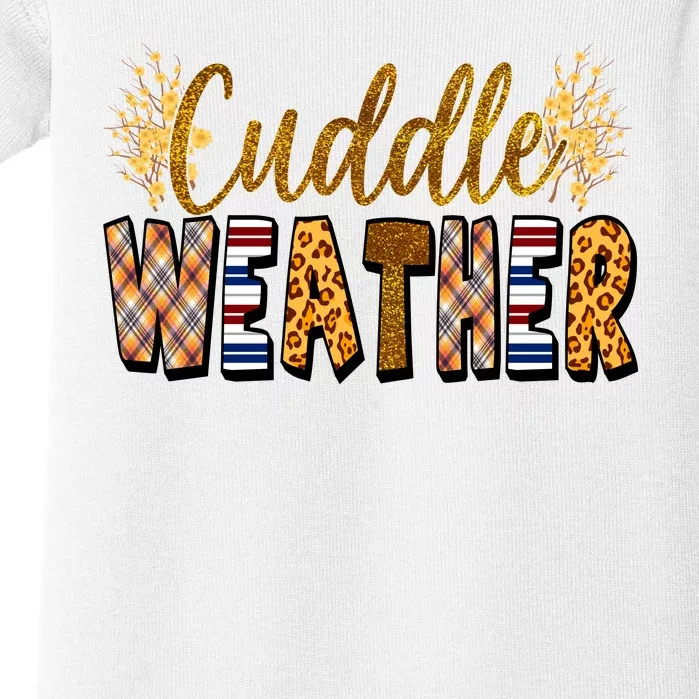 Cuddle Weather Cute Fall Pattern Baby Bodysuit