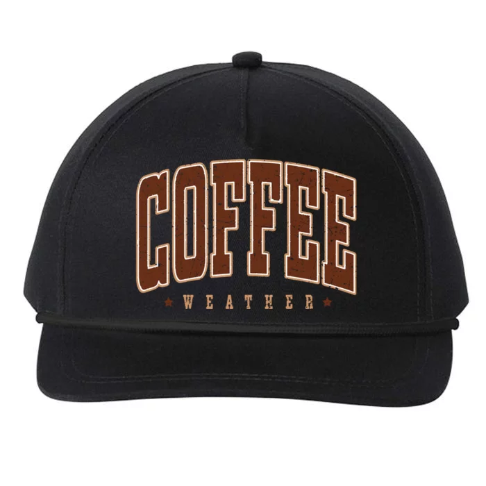 Coffee Weather Coffee Lover Autumn Snapback Five-Panel Rope Hat