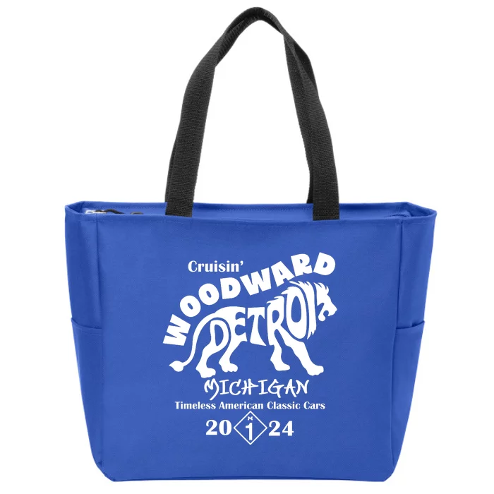 Cruisin Woodward Detroit Michigan Timeless American Classic Cars 2024 M1 Zip Tote Bag