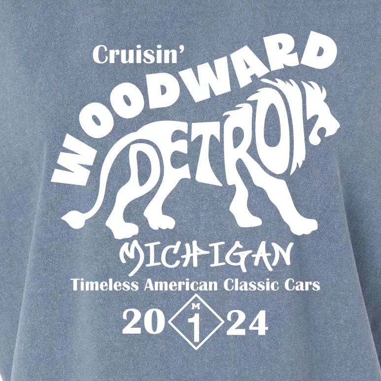 Cruisin Woodward Detroit Michigan Timeless American Classic Cars 2024 M1 Garment-Dyed Women's Muscle Tee