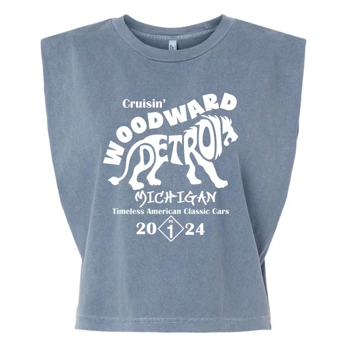 Cruisin Woodward Detroit Michigan Timeless American Classic Cars 2024 M1 Garment-Dyed Women's Muscle Tee