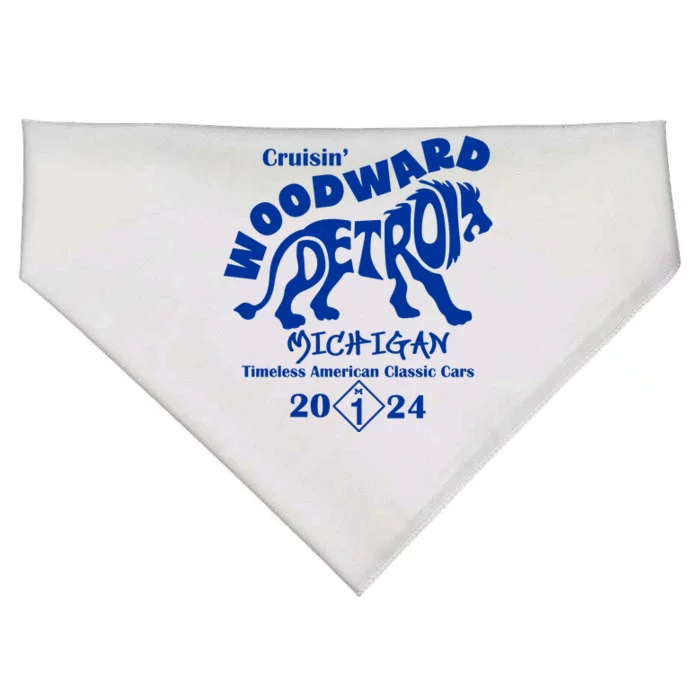 Cruisin Woodward Detroit Michigan Timeless American Classic Cars 2024 M1 USA-Made Doggie Bandana