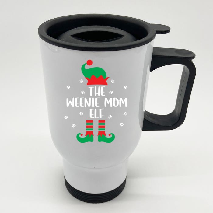 Cute Wiener Dog Mom Doxie Dackel Christmas Dachshund Cute Gift Front & Back Stainless Steel Travel Mug