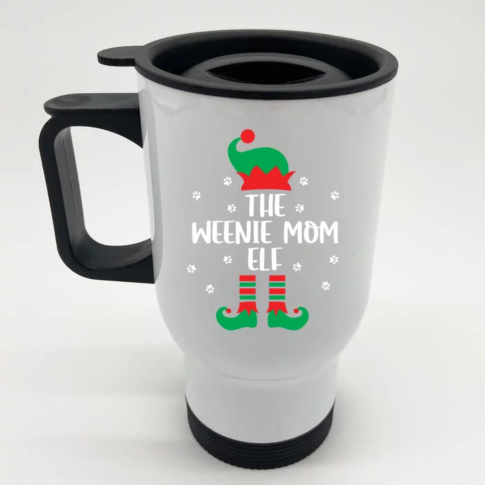 Cute Wiener Dog Mom Doxie Dackel Christmas Dachshund Cute Gift Front & Back Stainless Steel Travel Mug