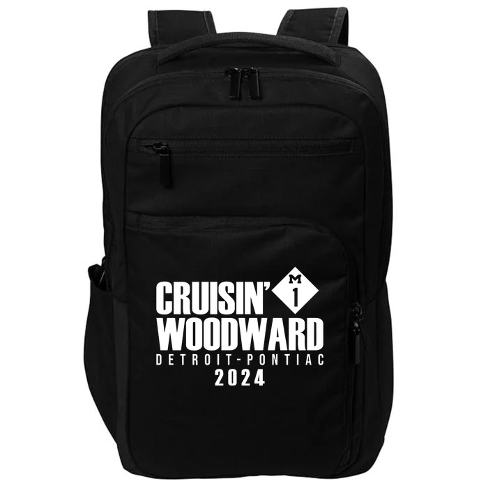 Cruisin Woodward Detroit To Pontiac 2024 M1 Ave Classic Car Cruise Impact Tech Backpack