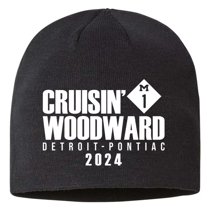 Cruisin Woodward Detroit To Pontiac 2024 M1 Ave Classic Car Cruise 8 1/2in Sustainable Knit Beanie