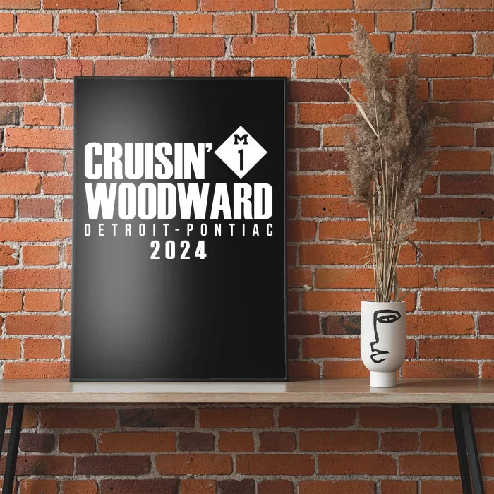 Cruisin Woodward Detroit To Pontiac 2024 M1 Ave Classic Car Cruise Poster