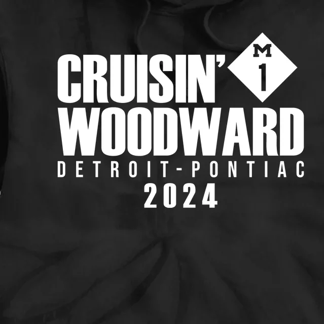 Cruisin Woodward Detroit To Pontiac 2024 M1 Ave Classic Car Cruise Tie Dye Hoodie