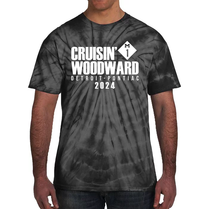 Cruisin Woodward Detroit To Pontiac 2024 M1 Ave Classic Car Cruise Tie-Dye T-Shirt