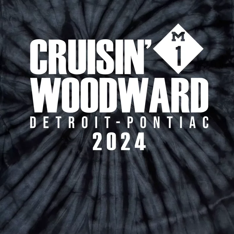 Cruisin Woodward Detroit To Pontiac 2024 M1 Ave Classic Car Cruise Tie-Dye T-Shirt