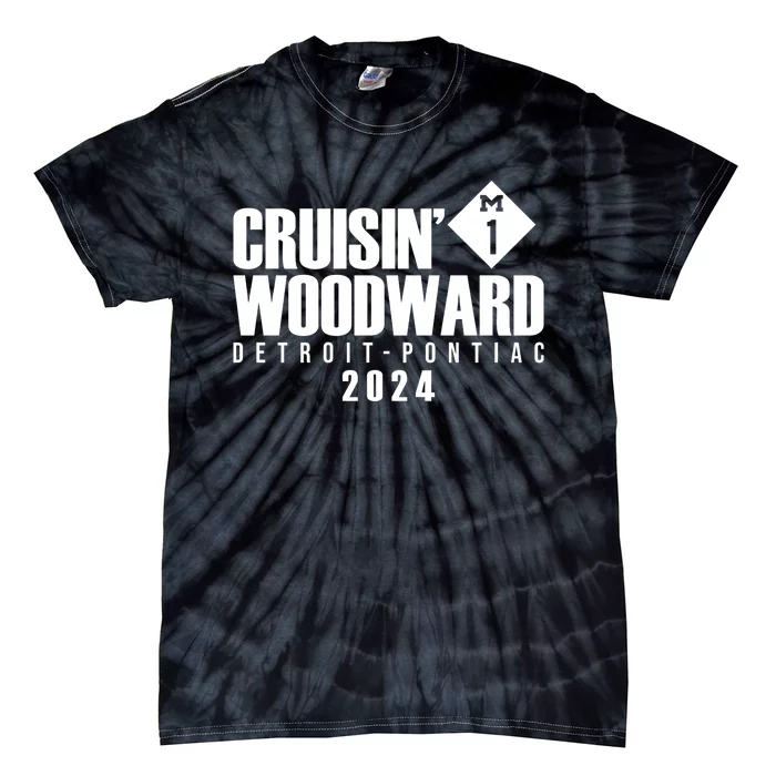 Cruisin Woodward Detroit To Pontiac 2024 M1 Ave Classic Car Cruise Tie-Dye T-Shirt