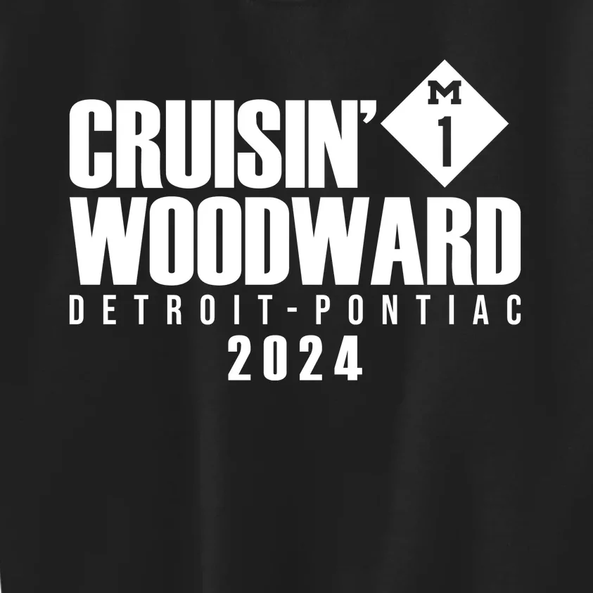 Cruisin Woodward Detroit To Pontiac 2024 M1 Ave Classic Car Cruise Kids Sweatshirt