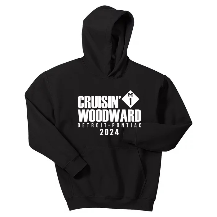 Cruisin Woodward Detroit To Pontiac 2024 M1 Ave Classic Car Cruise Kids Hoodie