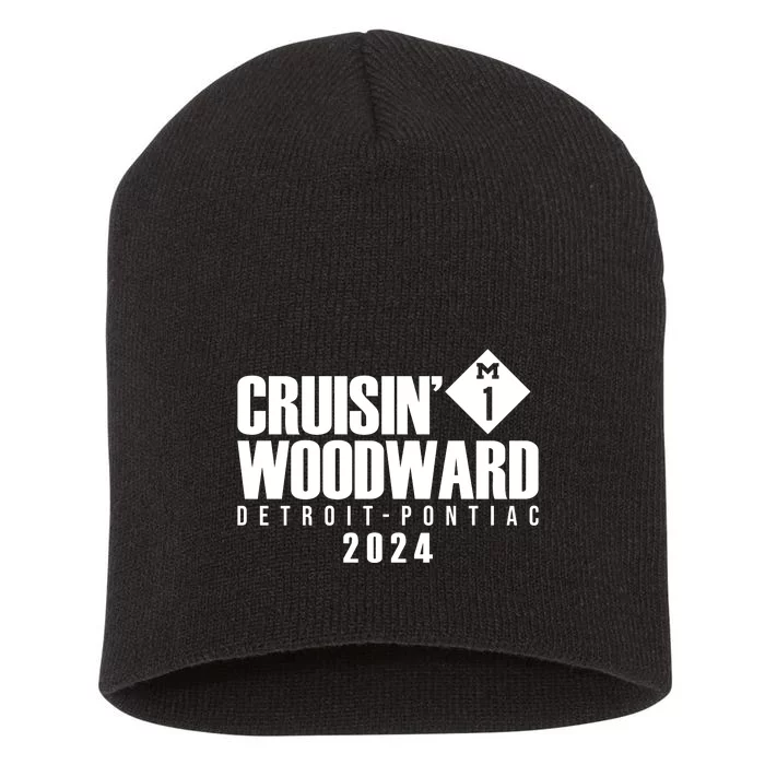 Cruisin Woodward Detroit To Pontiac 2024 M1 Ave Classic Car Cruise Short Acrylic Beanie