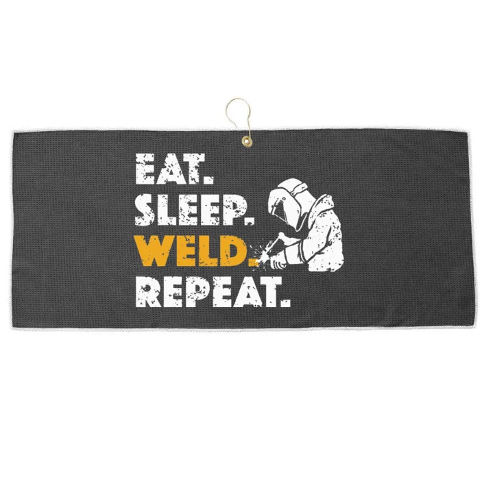 Cool Welding Design For Wo Welder Welding Weld Lover Large Microfiber Waffle Golf Towel