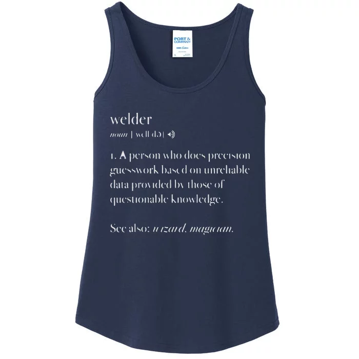 Cool Welder Definition Funny Noun Welding Welders Ladies Essential Tank