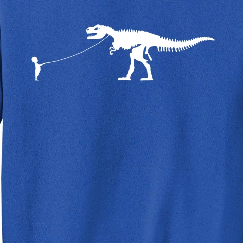 Child With Dinosaur On Leash Freedom Equality Irony Gift Sweatshirt