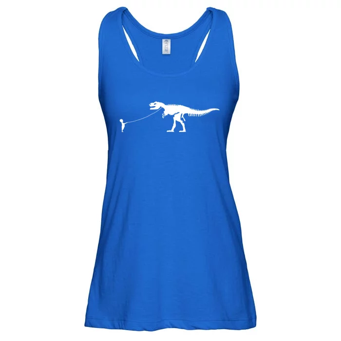 Child With Dinosaur On Leash Freedom Equality Irony Gift Ladies Essential Flowy Tank