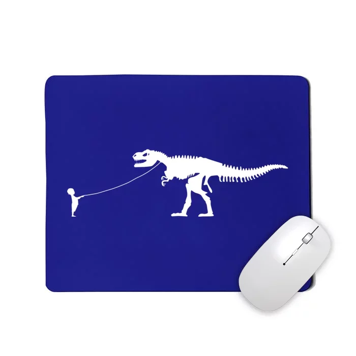 Child With Dinosaur On Leash Freedom Equality Irony Gift Mousepad